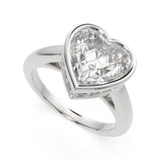 Xenia Heart Cut Halo Pave Solitaire Engagement Ring Setting - Nivetta